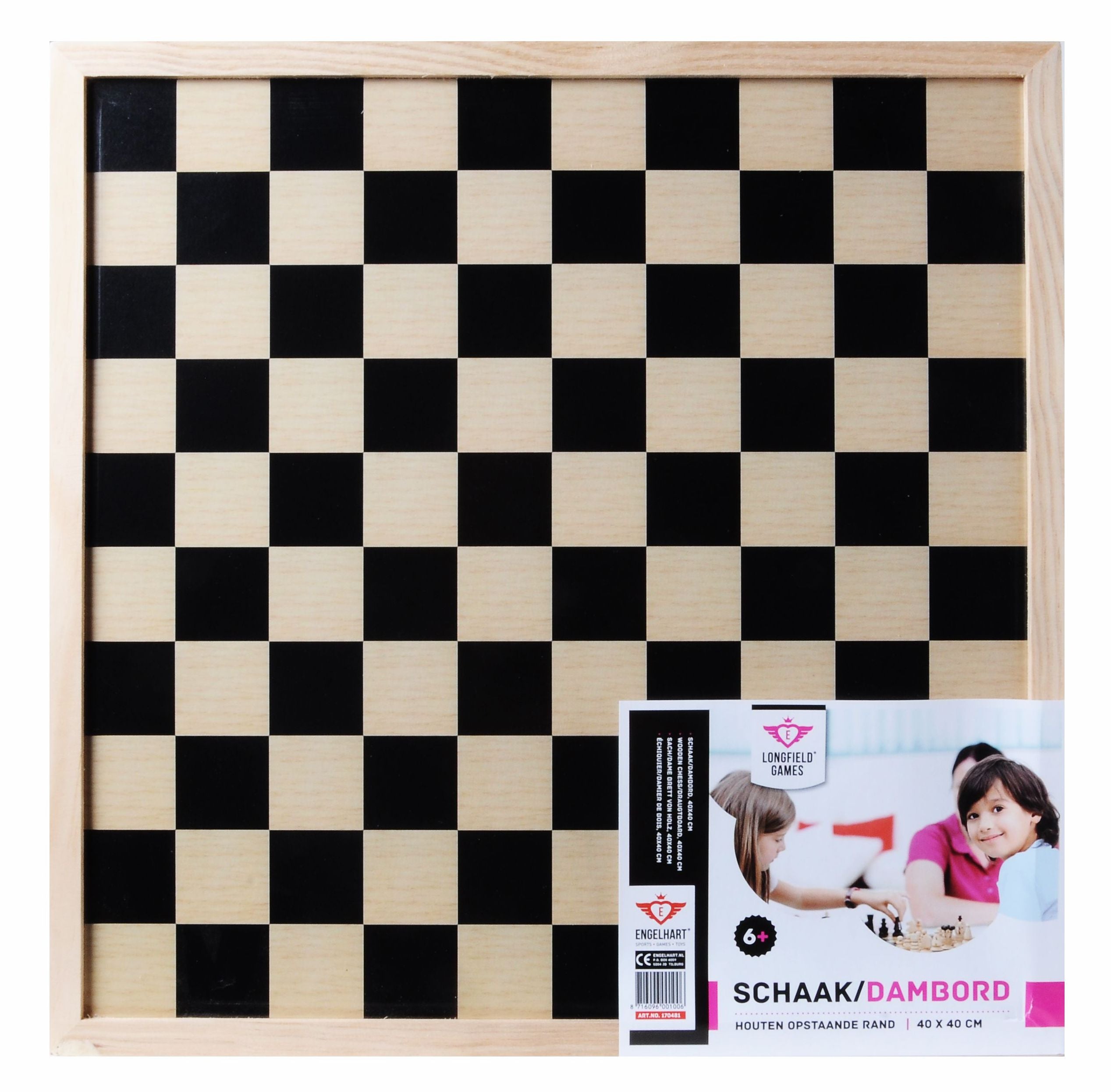 Hochwertiges 2-in-1 Schach- und Damebrett aus Holz, 8×8 und 10×10 Felder, edles Design in Natur- und Brauntönen